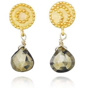 Satya Jewelry Sun & moon pyrite studs